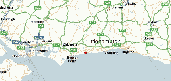 Brighton, Worthing and Bognor Regis map