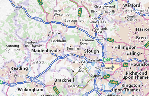 Map Slough and Reading